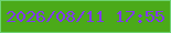 文字の大きさ：5、枠の色：6fd374、背景の色：4baa19、文字の色：8138f0 無料ブログパーツのブログ時計