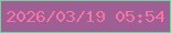 文字の大きさ：3、枠の色：6fd498、背景の色：9f5f95、文字の色：f673a5 無料ブログパーツのブログ時計