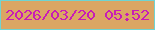 文字の大きさ：5、枠の色：6fd4d2、背景の色：dba664、文字の色：c81cb6 無料ブログパーツのブログ時計