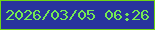 文字の大きさ：3、枠の色：6fd614、背景の色：28339d、文字の色：73e954 無料ブログパーツのブログ時計