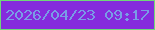 文字の大きさ：4、枠の色：6fd879、背景の色：852bdd、文字の色：799ce6 無料ブログパーツのブログ時計