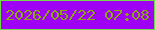 文字の大きさ：5、枠の色：6fdb45、背景の色：9e01f3、文字の色：8aa80b 無料ブログパーツのブログ時計