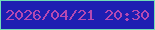 文字の大きさ：5、枠の色：6fddb7、背景の色：1e1eb2、文字の色：b449b2 無料ブログパーツのブログ時計