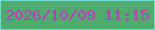 文字の大きさ：3、枠の色：6fdddd、背景の色：52ac6d、文字の色：c433cd 無料ブログパーツのブログ時計