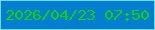 文字の大きさ：1、枠の色：6fddf9、背景の色：047ed1、文字の色：12d208 無料ブログパーツのブログ時計