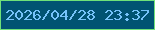 文字の大きさ：1、枠の色：6fe179、背景の色：015372、文字の色：76c3f9 無料ブログパーツのブログ時計