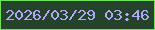 文字の大きさ：1、枠の色：6fe256、背景の色：24432a、文字の色：b0a8f9 無料ブログパーツのブログ時計