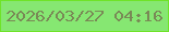 文字の大きさ：3、枠の色：6fe329、背景の色：86e772、文字の色：798956 無料ブログパーツのブログ時計