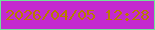 文字の大きさ：4、枠の色：6fe498、背景の色：c42acf、文字の色：b87c00 無料ブログパーツのブログ時計