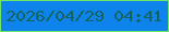 文字の大きさ：4、枠の色：6fe664、背景の色：0f83ec、文字の色：11655e 無料ブログパーツのブログ時計