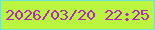 文字の大きさ：3、枠の色：6fe6cb、背景の色：baf53f、文字の色：b628c1 無料ブログパーツのブログ時計