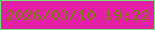 文字の大きさ：4、枠の色：6fe774、背景の色：e31fa5、文字の色：78810b 無料ブログパーツのブログ時計