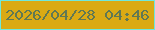 文字の大きさ：2、枠の色：6fe8dd、背景の色：daaa14、文字の色：607853 無料ブログパーツのブログ時計