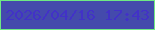 文字の大きさ：3、枠の色：6fe984、背景の色：444aac、文字の色：4232c7 無料ブログパーツのブログ時計