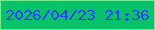 文字の大きさ：5、枠の色：6fec8b、背景の色：07c268、文字の色：293fff 無料ブログパーツのブログ時計