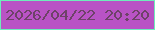 文字の大きさ：4、枠の色：6fecbb、背景の色：b953c5、文字の色：6e4268 無料ブログパーツのブログ時計
