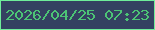 文字の大きさ：5、枠の色：6fed9a、背景の色：344161、文字の色：4cc475 無料ブログパーツのブログ時計