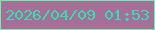 文字の大きさ：4、枠の色：6fedb2、背景の色：a76e97、文字の色：31dfb3 無料ブログパーツのブログ時計