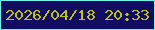 文字の大きさ：3、枠の色：6ff1ed、背景の色：120c63、文字の色：bdc311 無料ブログパーツのブログ時計