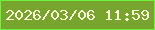 文字の大きさ：1、枠の色：6ff23a、背景の色：78a52e、文字の色：fcffd7 無料ブログパーツのブログ時計