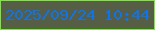 文字の大きさ：1、枠の色：6ff324、背景の色：565e46、文字の色：0e74ed 無料ブログパーツのブログ時計