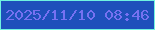 文字の大きさ：5、枠の色：6ff3e0、背景の色：1e50bb、文字の色：7671f1 無料ブログパーツのブログ時計
