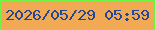 文字の大きさ：4、枠の色：6ff445、背景の色：f1aa53、文字の色：234795 無料ブログパーツのブログ時計