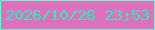 文字の大きさ：2、枠の色：6ff5cd、背景の色：df70bd、文字の色：24f1bc 無料ブログパーツのブログ時計