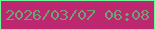文字の大きさ：3、枠の色：6ff698、背景の色：bc2770、文字の色：6da273 無料ブログパーツのブログ時計
