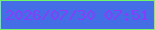 文字の大きさ：2、枠の色：6ff863、背景の色：436ee5、文字の色：893cfb 無料ブログパーツのブログ時計
