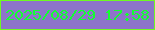 文字の大きさ：3、枠の色：6ffa22、背景の色：8d74ca、文字の色：13ff32 無料ブログパーツのブログ時計