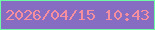 文字の大きさ：3、枠の色：6ffaa6、背景の色：876dc2、文字の色：f58e9f 無料ブログパーツのブログ時計