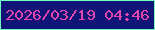 文字の大きさ：1、枠の色：6ffabe、背景の色：101678、文字の色：e447ab 無料ブログパーツのブログ時計