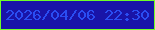 文字の大きさ：1、枠の色：6ffe27、背景の色：1914a8、文字の色：2a4df2 無料ブログパーツのブログ時計