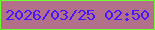 文字の大きさ：1、枠の色：6ffe2f、背景の色：b3708b、文字の色：4516ff 無料ブログパーツのブログ時計