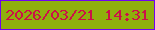文字の大きさ：3、枠の色：7003f0、背景の色：8faf0d、文字の色：cc1048 無料ブログパーツのブログ時計