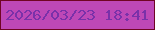 文字の大きさ：4、枠の色：700524、背景の色：be48b7、文字の色：7a31a9 無料ブログパーツのブログ時計