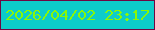 文字の大きさ：5、枠の色：700642、背景の色：0dccca、文字の色：88f709 無料ブログパーツのブログ時計