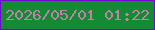 文字の大きさ：3、枠の色：7008ce、背景の色：148a35、文字の色：bd84a8 無料ブログパーツのブログ時計