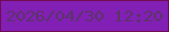 文字の大きさ：1、枠の色：700c52、背景の色：821fb4、文字の色：5b346a 無料ブログパーツのブログ時計