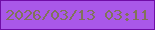 文字の大きさ：4、枠の色：700ca7、背景の色：a958e9、文字の色：81735b 無料ブログパーツのブログ時計
