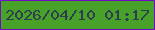文字の大きさ：3、枠の色：700dc4、背景の色：48a229、文字の色：2e3e4e 無料ブログパーツのブログ時計