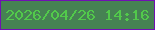 文字の大きさ：3、枠の色：7010b3、背景の色：468253、文字の色：52c94b 無料ブログパーツのブログ時計