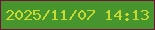文字の大きさ：1、枠の色：70123b、背景の色：46962d、文字の色：c7da31 無料ブログパーツのブログ時計