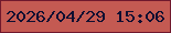 文字の大きさ：2、枠の色：70182d、背景の色：c45a52、文字の色：0f0f31 無料ブログパーツのブログ時計