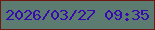 文字の大きさ：2、枠の色：701913、背景の色：5c7b71、文字の色：3809af 無料ブログパーツのブログ時計