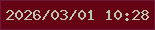 文字の大きさ：1、枠の色：701a39、背景の色：660315、文字の色：bcc8b0 無料ブログパーツのブログ時計