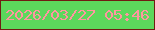 文字の大きさ：4、枠の色：701c12、背景の色：5cd85c、文字の色：ff96a0 無料ブログパーツのブログ時計