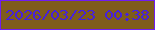 文字の大きさ：3、枠の色：701cf2、背景の色：7f5c1c、文字の色：4620dd 無料ブログパーツのブログ時計