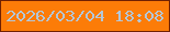 文字の大きさ：5、枠の色：702002、背景の色：fc7c08、文字の色：b4c7d8 無料ブログパーツのブログ時計
